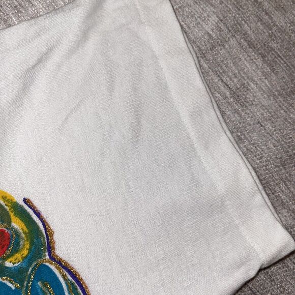 Vtg 90s Native American KWBL T-Shirt L RARE Tassel Tee - Picture 4 of 8